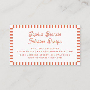 Tarjeta De Visita Naranja de Professional Classic Retro Clean 70s 80