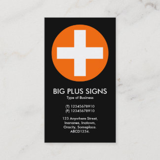 Tarjeta De Visita Naranja de Rótulos Big Plus - Negro