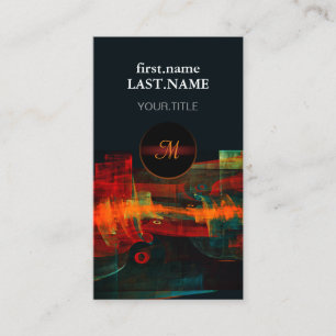 Tarjeta De Visita Naranja del agua Azul Rojo Azul Moderno Resumen Pa