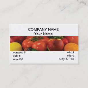 Tarjeta De Visita naranja del limón del tomate