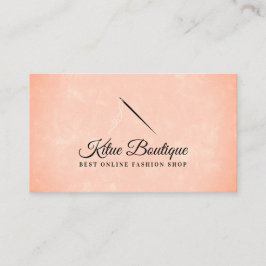 Tarjeta De Visita Naranja Elegante Hilos de aguja Hilos de costura