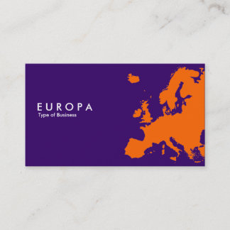 Tarjeta De Visita NARANJA EUROPA - Violeta oscura
