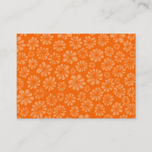 Tarjeta De Visita Naranja Floral