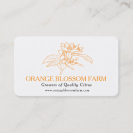 Tarjeta De Visita Naranja florero planta de cultivo proveedores de c