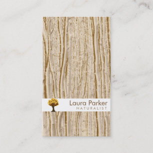 Tarjeta De Visita Naranja Forestal Natural Cuidados de Árbol Césped 