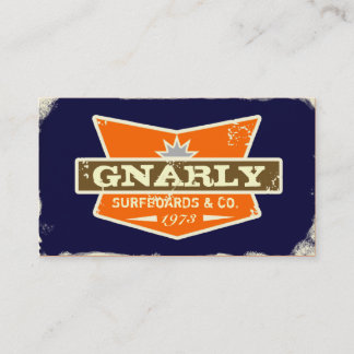 Tarjeta De Visita Naranja Gnarly de la marina de guerra el | de la