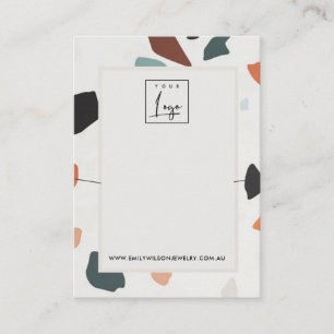 Tarjeta De Visita Naranja gris Terrazzo Banda de la pantalla del col