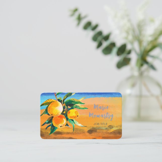 Tarjeta De Visita Naranja grove (Anverso de pie)