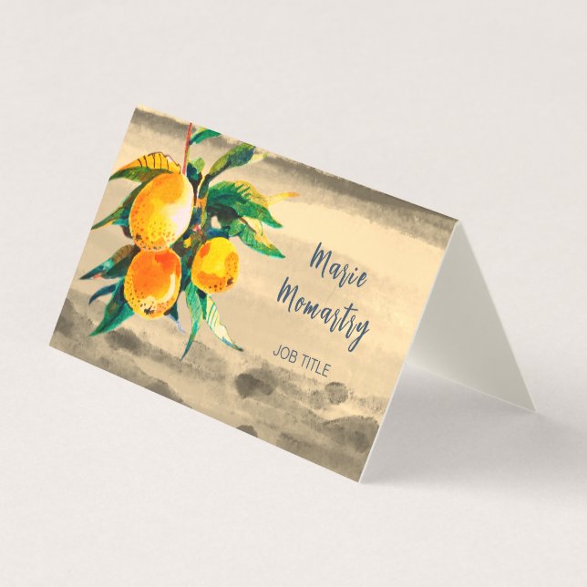 Tarjeta De Visita Naranja grove (Anverso)