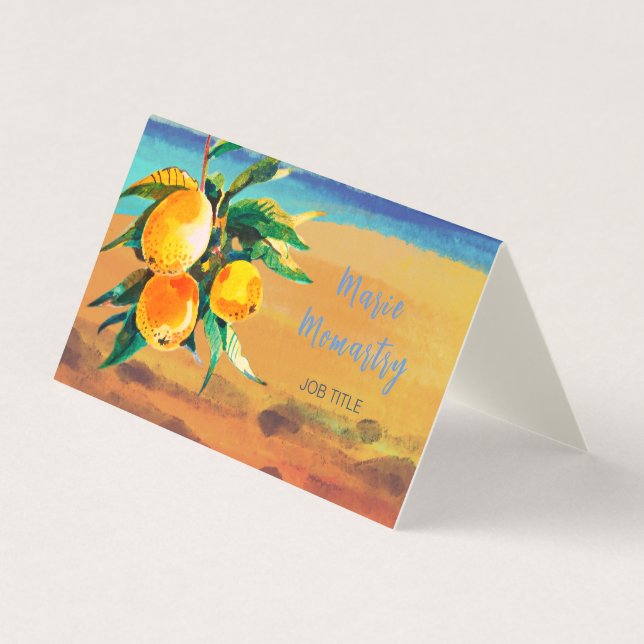 Tarjeta De Visita Naranja grove (Anverso)