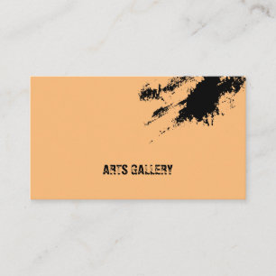 Tarjeta De Visita Naranja Grunge Smudge Template Business Card