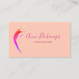 Tarjeta De Visita Naranja Hummingbird