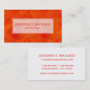 Tarjeta De Visita Naranja inconsútil del extracto del fondo de la