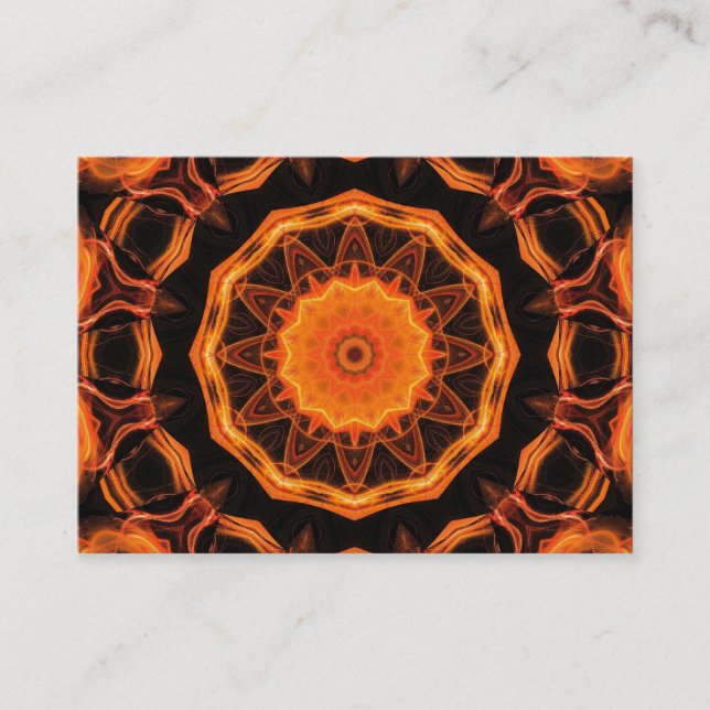 Tarjeta De Visita Naranja Kaleidoscope 01 (Anverso)