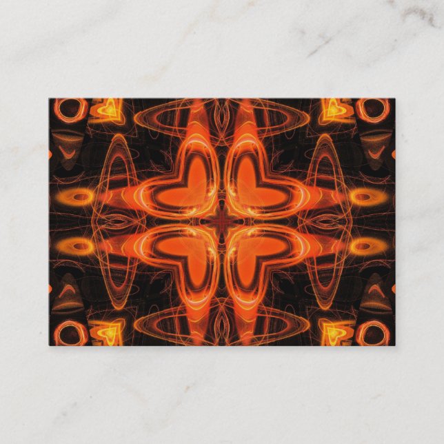 Tarjeta De Visita Naranja Kaleidoscope 03 (Anverso)