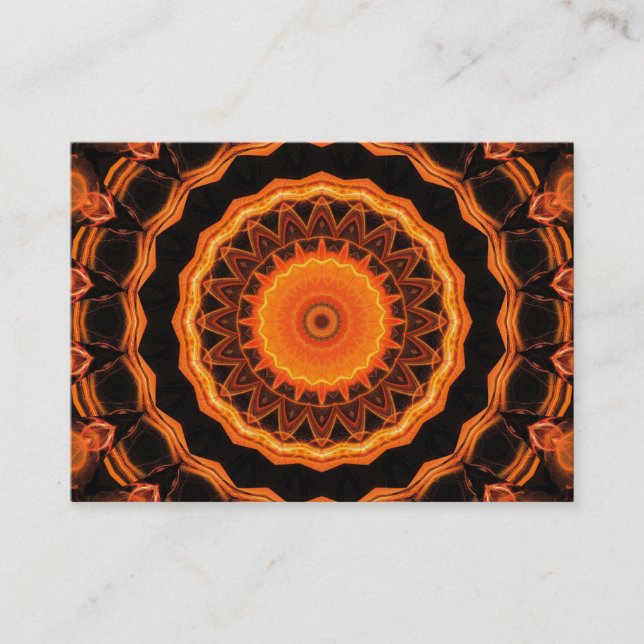 Tarjeta De Visita Naranja Kaleidoscope 04 (Anverso)