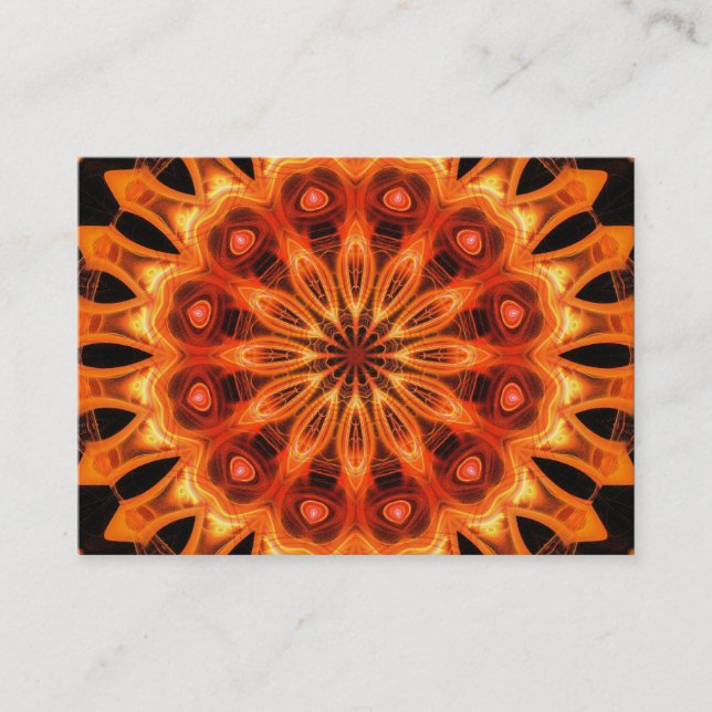 Tarjeta De Visita Naranja Kaleidoscope 05 (Anverso)