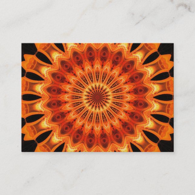 Tarjeta De Visita Naranja Kaleidoscope 06 (Anverso)