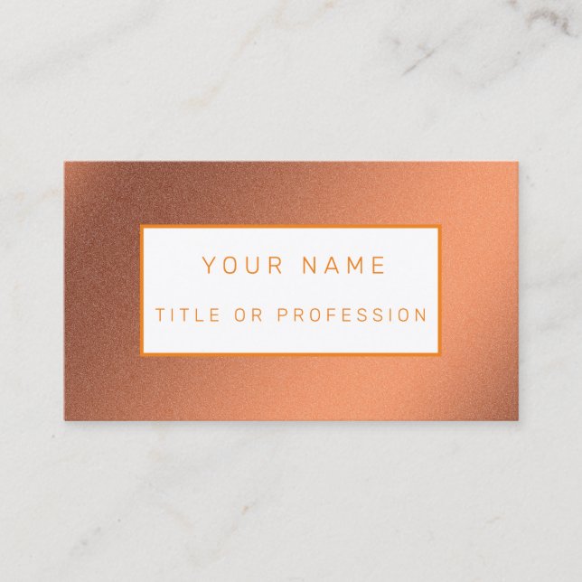 Tarjeta De Visita Naranja Luxury (Anverso)