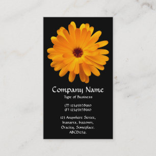 Tarjeta De Visita Naranja Marigold - Negro