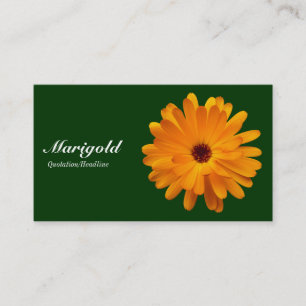 Tarjeta De Visita Naranja Marigold - Verde oscuro 003300
