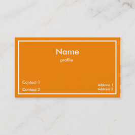 Tarjeta De Visita Naranja Neón