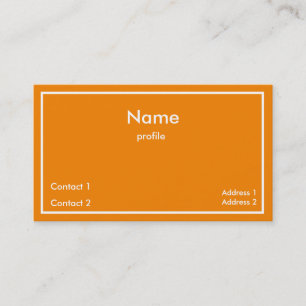 Tarjeta De Visita Naranja Neón