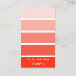 Tarjeta De Visita Naranja Paint Samples