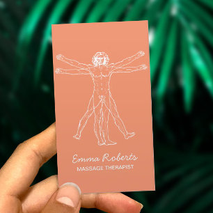Tarjeta De Visita Naranja perfecto del balneario del cuerpo de la