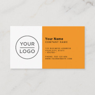 Tarjeta De Visita naranja personalizado moderno minimalista cualquie