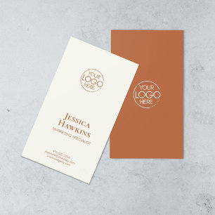 Tarjeta De Visita Naranja profesional elegante y moderno