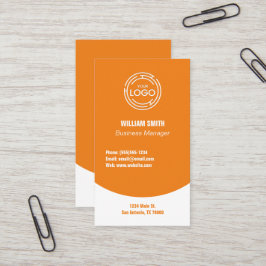 Tarjeta De Visita Naranja profesional moderno