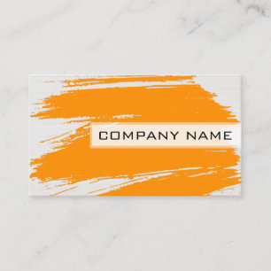 Tarjeta De Visita Naranja profesional moderno Brote de pincel