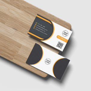 Tarjeta De Visita Naranja profesional moderno escaneado corporativo