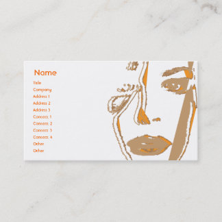 Tarjeta De Visita Naranja que piensa - negocio
