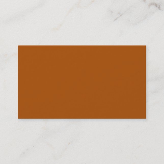 Tarjeta de visita Naranja quemada (Anverso)