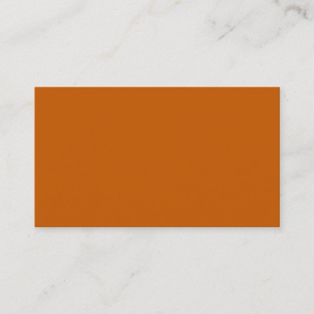Tarjeta de visita Naranja quemada (Anverso)