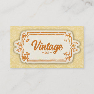 Tarjeta De Visita Naranja retro vintage
