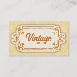 Tarjeta De Visita Naranja retro vintage
