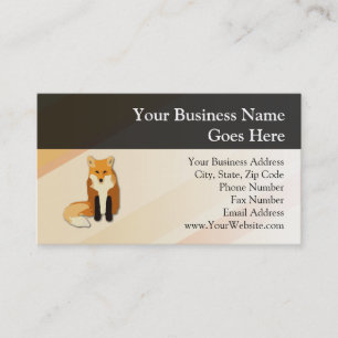 Tarjeta De Visita Naranja Rojo Fox