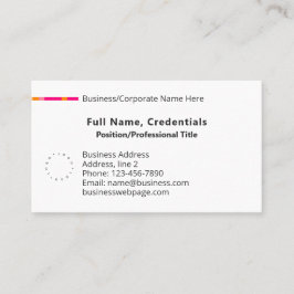 Tarjeta De Visita Naranja rosa con el logotipo corporativo clásico s