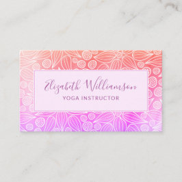 Tarjeta De Visita Naranja rosa morado elegante