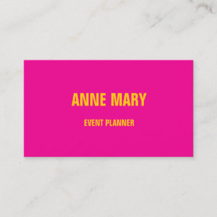 Tarjeta De Visita Naranja rosa profesional Colorido brillante modern