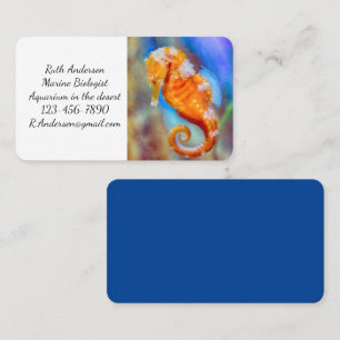 Tarjeta De Visita Naranja Seahorse deleite