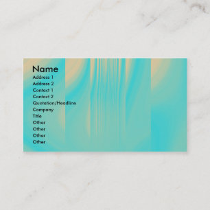 Tarjeta De Visita Naranja turquesa y pálido