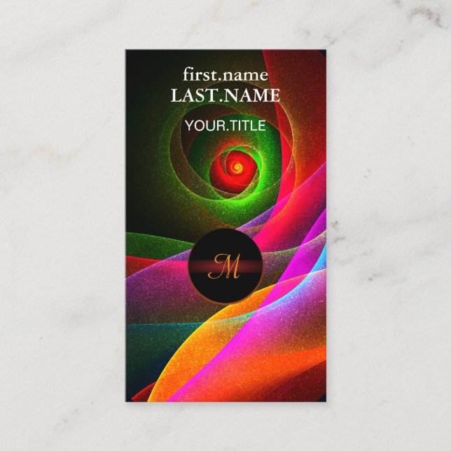 Tarjeta De Visita Naranja Verde Rojo Patrón de arte abstracto modern (Anverso)