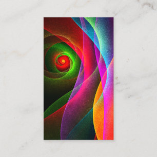 Tarjeta De Visita Naranja Verde Rojo Patrón de arte abstracto modern