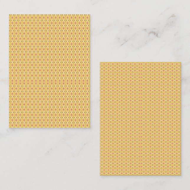 Tarjeta De Visita Naranja vibrante y fondo de círculo amarillo (Anverso / Reverso)