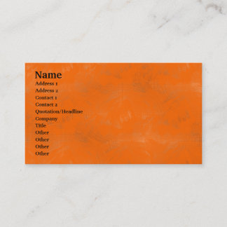 Tarjeta De Visita Naranja Wash