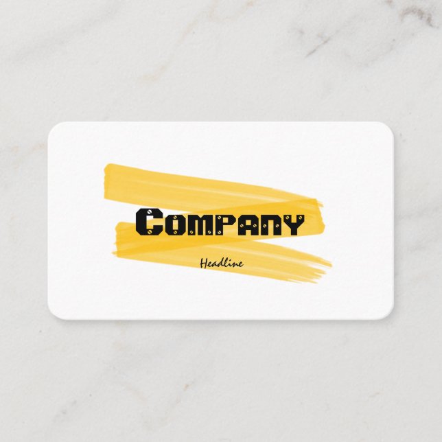 Tarjeta De Visita Naranja Watercolor Stroke (Anverso)